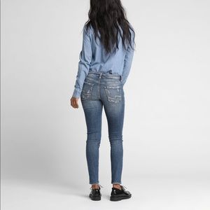 Silver Aiko Midrise Ankle skinny jeans